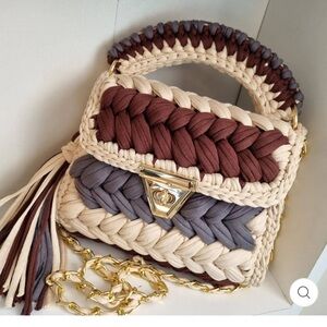 Handcrafted Multicolor Woven Bag NEVER USED 
Bought in round top